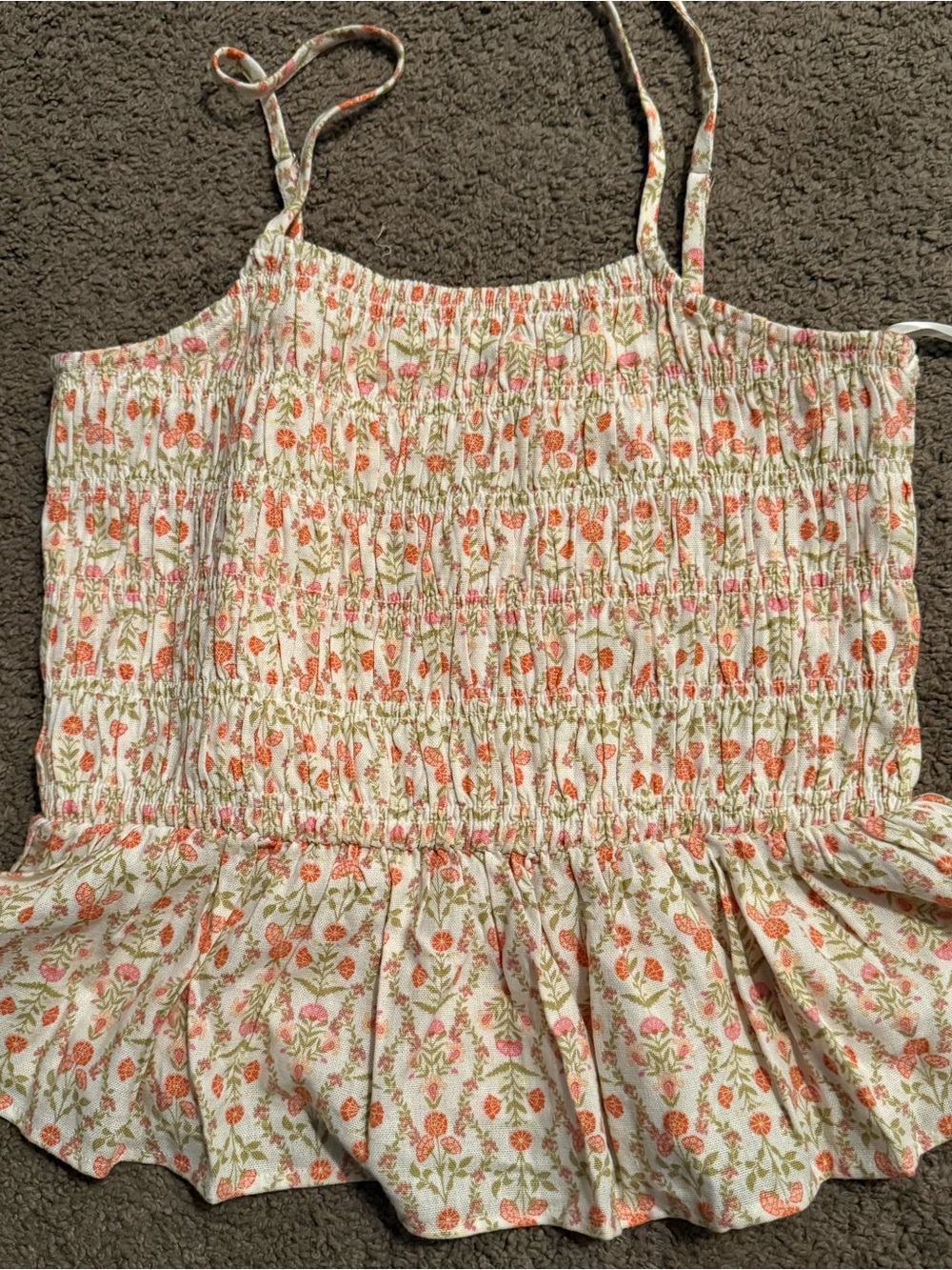 Solid & Striped Multi Stripe Tank Floral Stripe Tank Top Size Small NWT